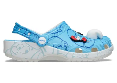 Pre-owned Crocs Men's  Classic Clog The Smurfs Sneakers In Multi