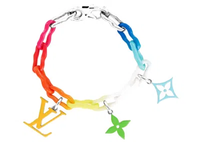 Pre-owned Louis Vuitton Men's  Ceramic Chain Bracelet In Rainbow In Multi