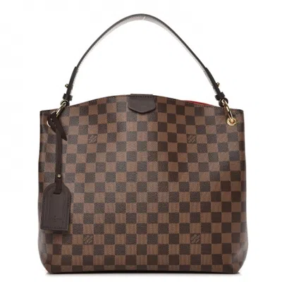 Pre-owned Louis Vuitton Women's  Tote Graceful Damier Ebene With Accessories Pm In Brown