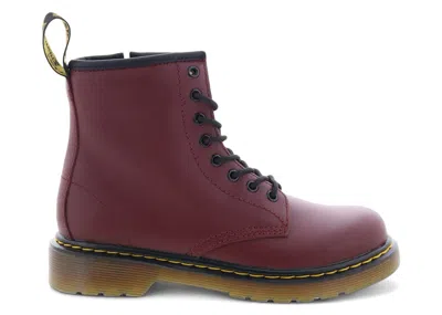 Pre-owned Dr. Martens' 1460 Softy Leather Lace Up Boots Sneakers In Cherry Red