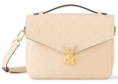 Pre-owned Louis Vuitton Women's  Pochette Metis In Cream In White