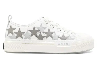 Pre-owned Amiri Men's  Stars Court Low Sneakers In White/grey