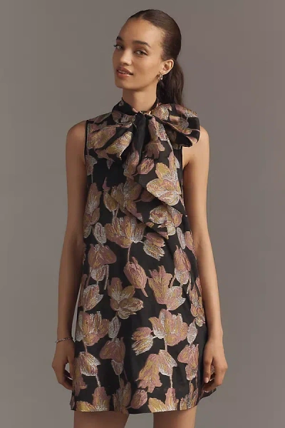 Maeve The Caroline Sleeveless Tie-neck Mini Dress By