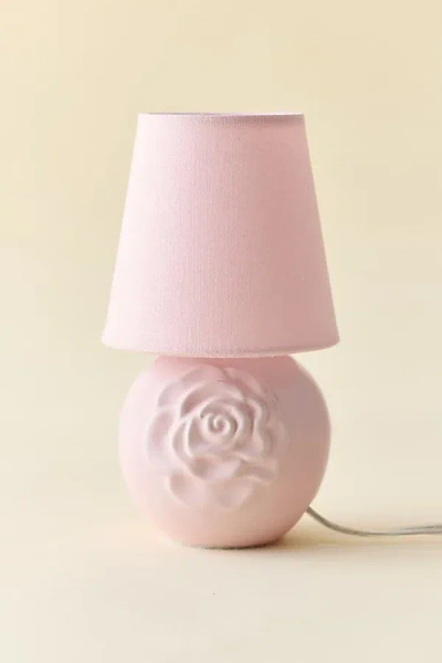 Urban Outfitters Sculpted Rose Mini Table Lamp In Pink At