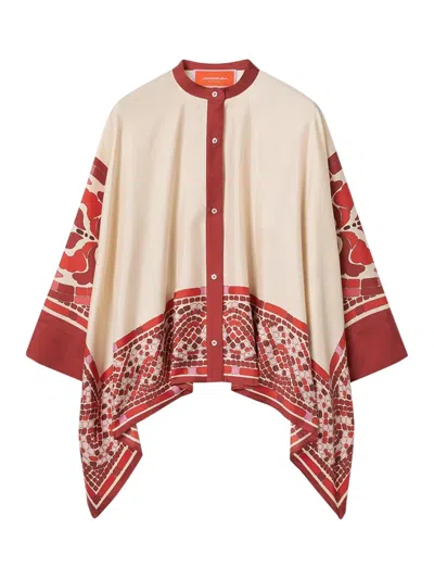 La Doublej La Double J Foulard Printed Silk-satin Blouse