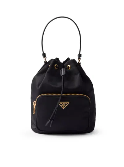 Prada Borsa A Secchiello Re-edition 1978 In Re-nylon Nero Donna