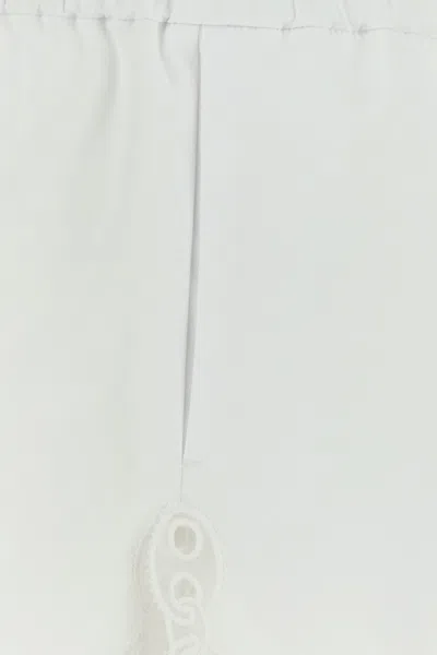 Gucci Shorts In Popeline Bianco Donna In Multi