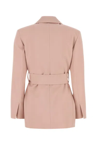 Max Mara Giacca Teso In Lana Rosa Cipria Donna In Pink