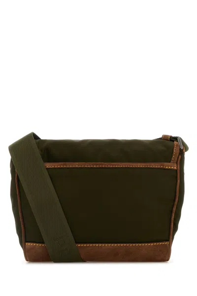 Prada Borsa A Tracolla In Re-nylon Verde Oliva  Uomo