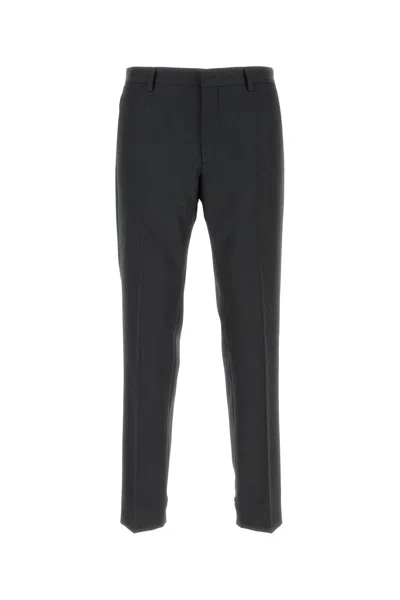 Prada Pantalone In Lana Grafite  Uomo