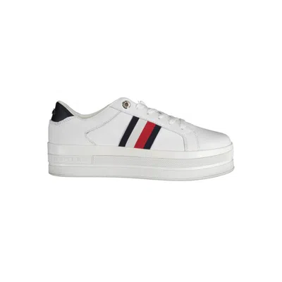 Tommy Hilfiger Sleek White Sneakers With Eco-conscious Appeal In White