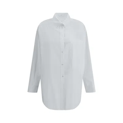 The Row Victoria Oversized Shirt In White