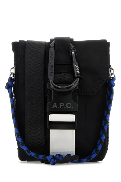 Apc A.p.c. Black Fabric Trek Crossbody Bag