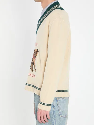 Valentino Le Chien De La Maison Wool Sweater In Neutral