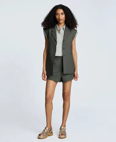 Kenneth Cole Luxe Twill Three Button Notch Collar Vest
