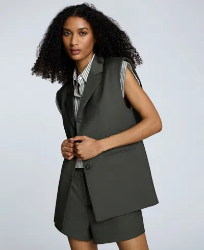 Kenneth Cole Luxe Twill Three Button Notch Collar Vest