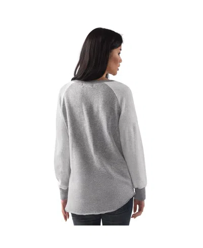 G-iii 4her By Carl Banks Women's Heather Gray Houston Astros Gridiron Raglan Pullover Sweatshirt