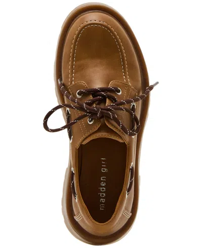Madden Girl Caden Platform Lug-sole Boat Shoes In Brown