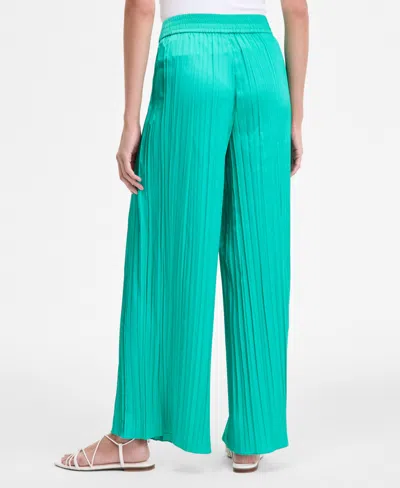 Inc International Concepts Women's Crinkle-satin Pull-on Wide-leg Pants, Exclusively At Macy's
