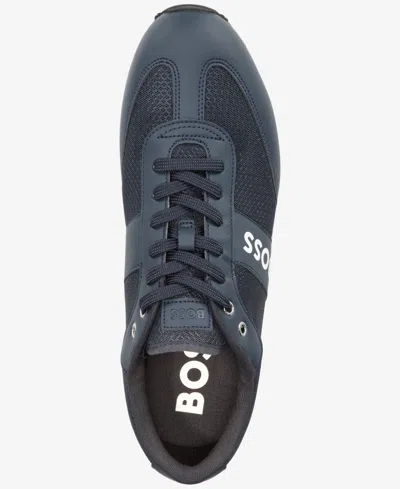 Hugo Boss Gender Inclusive Parkour Runn Sneaker In Blue