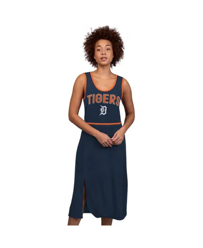 G-iii 4her By Carl Banks Women's Navy Detroit Tigers Center Field Maxi Dress