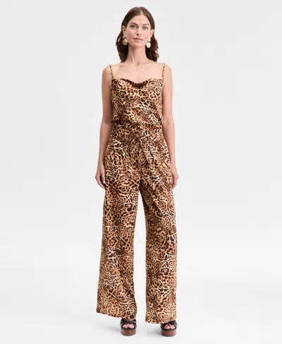 Inc International Concepts Women's Cheetah-print Wide-leg Pants, Exclusively At Macy's