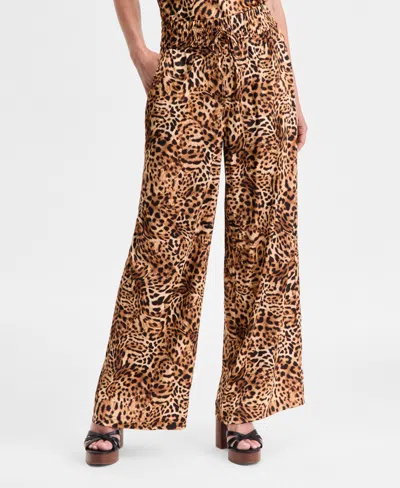 Inc International Concepts Women's Cheetah-print Wide-leg Pants, Exclusively At Macy's