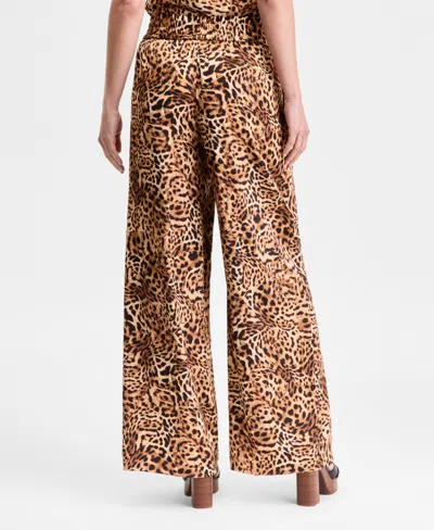 Inc International Concepts Women's Cheetah-print Wide-leg Pants, Exclusively At Macy's