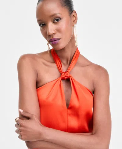 Inc International Concepts Women's Fringe Halter Dress, Exclusively At Macy's