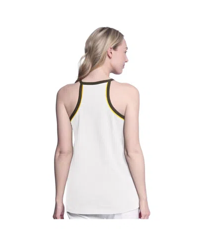 G-iii 4her By Carl Banks Women's White San Diego Padres Curveball Tank Top