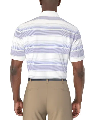 Pga Tour Men's Short Sleeve Striped Golf Polo Shirt