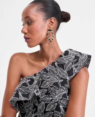 Inc International Concepts Women's Embroidered One-shoulder Top, Exclusively At Macy's