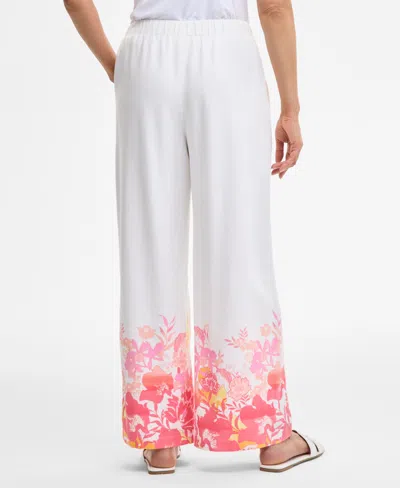 Jm Collection Women's Printed Linen-blend Pants, Exclusively At Macy's In Multi