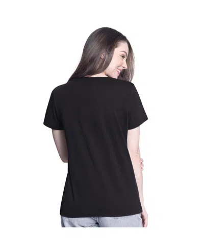 G-iii 4her By Carl Banks Women's Black William Byron Batter Up V-neck T-shirt