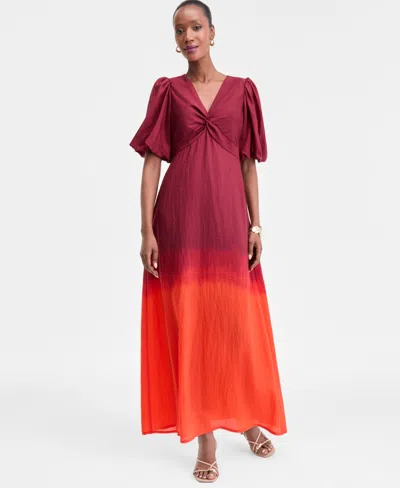 Inc International Concepts Women's Ombre Twist-front Maxi Dress, Exclusively At Macy's
