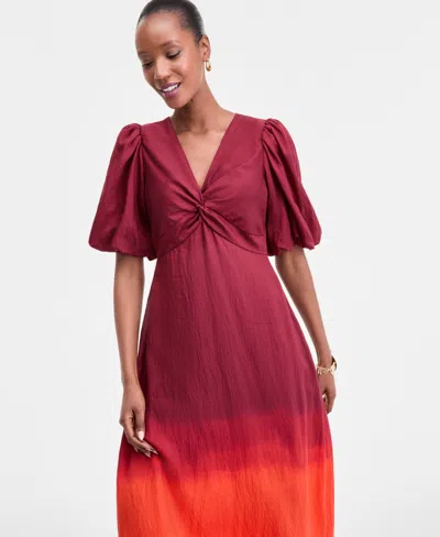 Inc International Concepts Women's Ombre Twist-front Maxi Dress, Exclusively At Macy's