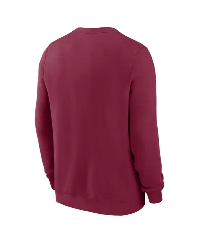 Nike Men's Garnet Florida State Seminoles Arched Seal Pullover Sweatshirt In Red