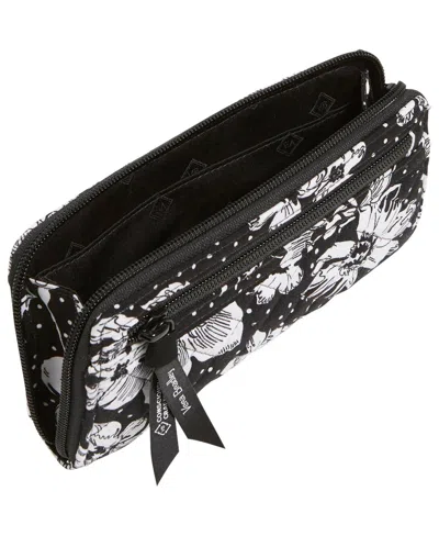 Vera Bradley Iowa Hawkeyes Rain Garden Front-zip Wristlet In Multi