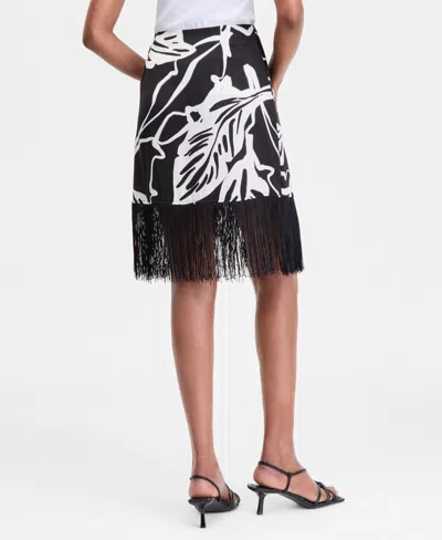 Inc International Concepts Women's Printed Fringe Skirt, Exclusively At Macy's