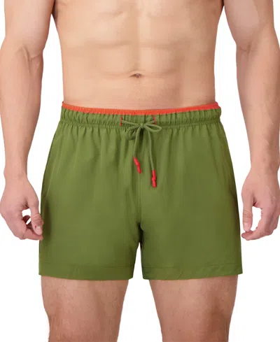 Sunset And Vines Men's Solid Woven Swim Trunks