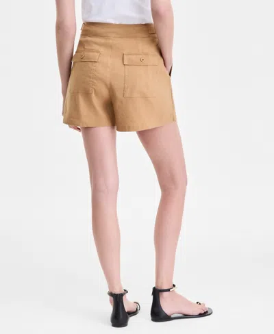 Inc International Concepts Women's Linen-blend Shorts, Exclusively At Macy's In White
