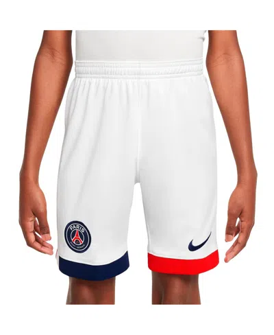 Nike Big Boys And Girls White Paris Saint-germain 2024/25 Away Stadium Shorts In White
