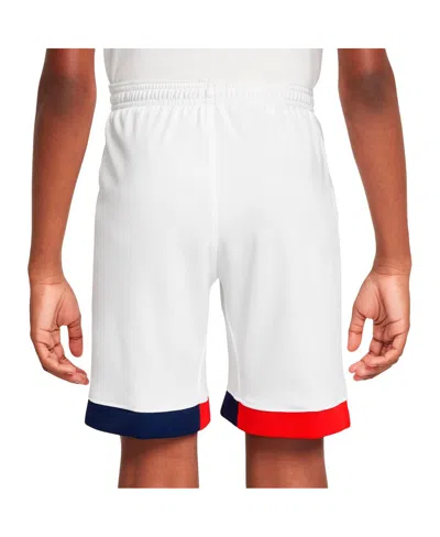 Nike Big Boys And Girls White Paris Saint-germain 2024/25 Away Stadium Shorts In White