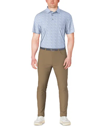 Pga Tour Men's Short Sleeve Pineapple Print Conversational Golf Polo Shirt In Multi