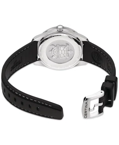 Certina Men's Swiss Ds Heritage Black Rubber Strap Watch 41mm