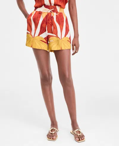 Inc International Concepts Women's Printed Drawstring Shorts, Exclusively At Macy's