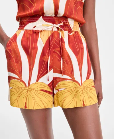 Inc International Concepts Women's Printed Drawstring Shorts, Exclusively At Macy's