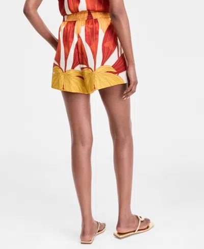 Inc International Concepts Women's Printed Drawstring Shorts, Exclusively At Macy's