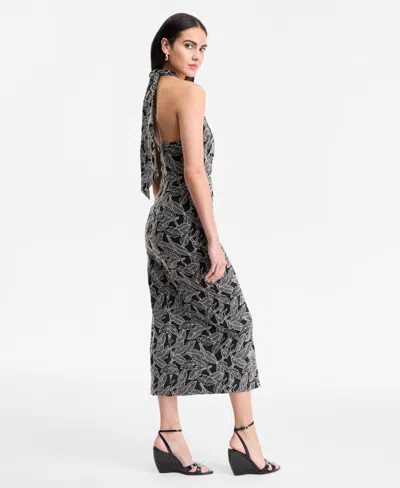 Inc International Concepts Women's Embroidered Cotton Halter Dress, Exclusively At Macy's
