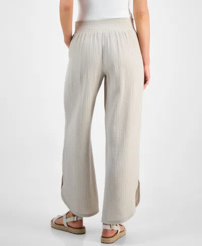 Jm Collection Women's Cotton Tulip-hem Gauze Pants, Exclusively At Macy's